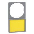 Harmony - porte-étiquette plate 30x40 - plastique gris - avec étiq 8x27 - vierge
