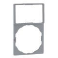 Harmony - porte-étiquette 30x50 - plastique gris - étiq 18x27 - vierge