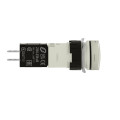 voyant rond diam 16 IP 65 blanc DEL intégrée 24 V cosses