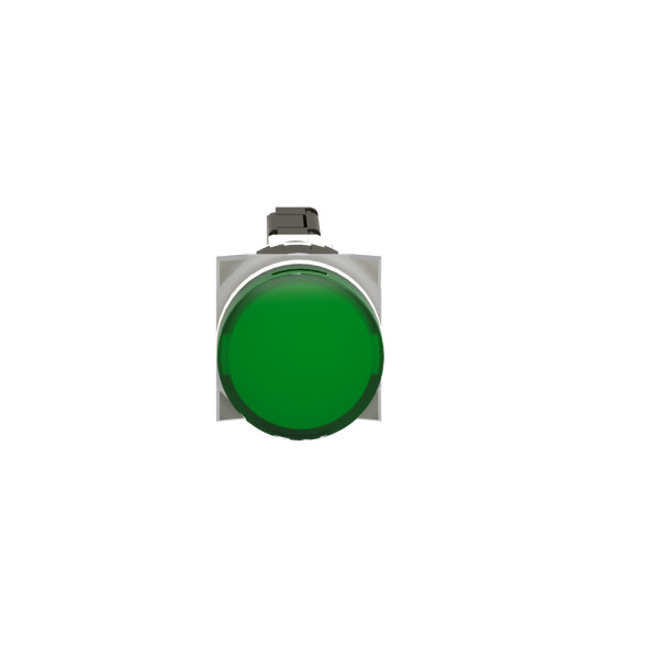 voyant rond diam 16 IP 65 vert DEL intégrée 24 V cosses