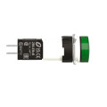 voyant rond diam 16 IP 65 vert DEL intégrée 24 V cosses