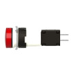 voyant rond diam 16 IP 65 rouge DEL intégrée 24 V cosses