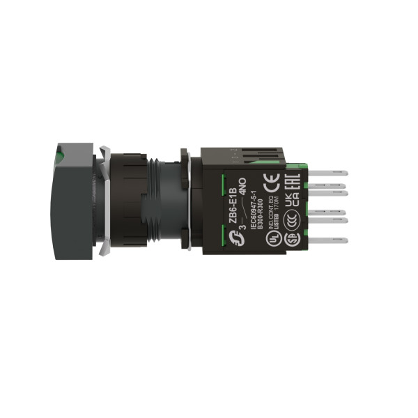 boutonpoussoir lumineux vert diam 16 à impulsion affleurant 24 V 1F