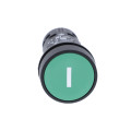 Harmony bouton-poussoir affleurant - Ø22 - vert -1F - blanc I