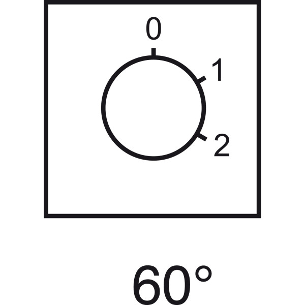 ETIQUETTE POUR COMMUTATEUR A CAME 0 A 2 46 X 46 MM