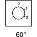 ETIQUETTE POUR COMMUTATEUR A CAME 0 A 2 46 X 46 MM