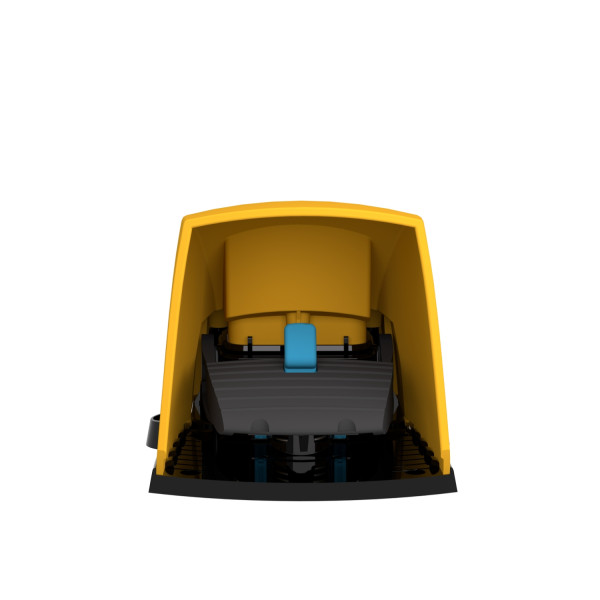 interrupteur à pied simple XPEY avec capot plastique jaune 1O plus 1F