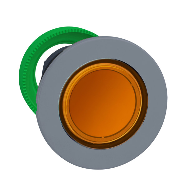 Harmony xb5 - tête de bouton poussoir lumineux - Ø22 - col flush grise - orange