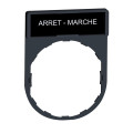 Harmony porte étiquette 30 x 40 mm standard - Ø22 - avec étiquette ARRET-MARCHE