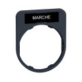 Harmony - porte-étiquette plate 30x40 - flush - plast. noir - étiq 8x27 - marche