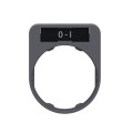 Legend holder with o-i marking for flush