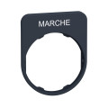 Harmony - porte-étiquette plate 30x40 - flush - plastique noir - marche