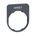 Legend plate with arret marking