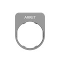 Legend plate with arret marking