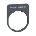 Legend plate-arret-marche marking-flush