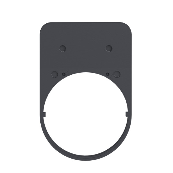 Harmony - étiquette plate 40x60 - flush - plastique noir - vierge