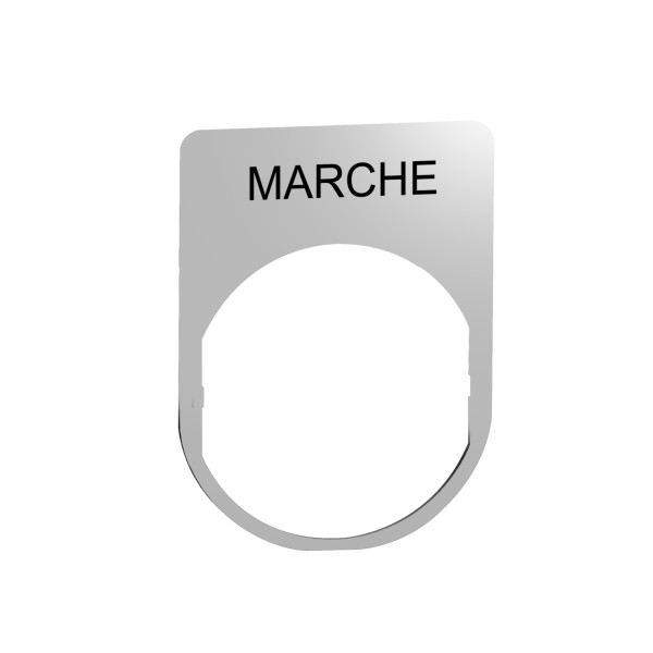 Harmony - étiquette plate - 30x40 - métallique - texte marche noir