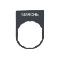 Harmony - étiquette plate - 30x40 - plastique noir - texte marche blanc