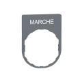 Harmony - étiquette plate - 30x40 - plastique gris - texte marche blanc