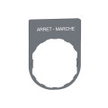 Harmony - étiquette plate - 30x40 - plastique gris - texte auto-main blanc