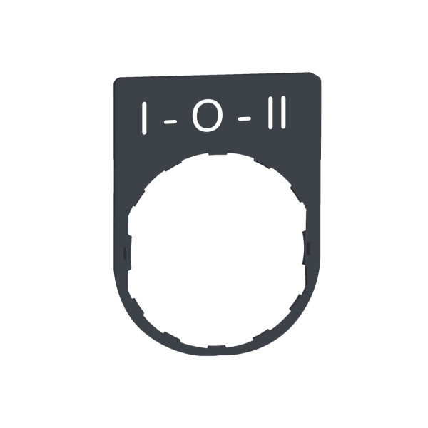 Harmony - porte-étiquette plate 30x40 - plastique noir - avec étiq 8x27 - i-o-ii