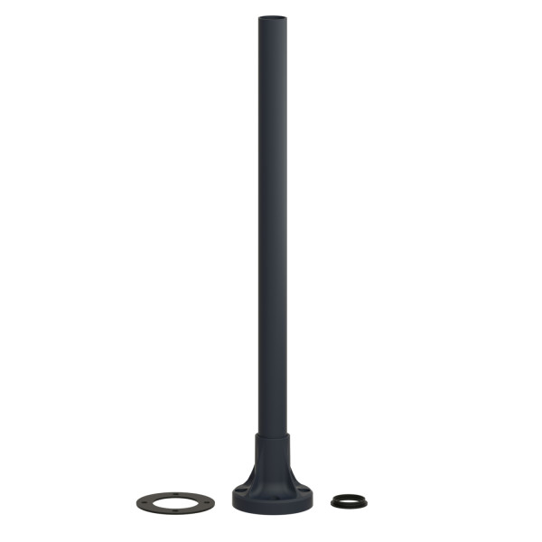TUBE ALU NOIR 400 MM PIED PLAST ET JOINT
