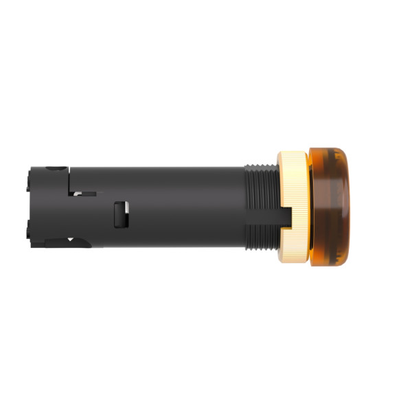 voyant rond diam 12 IP 40 jaune orangé DEL intégrée 12 V bornes