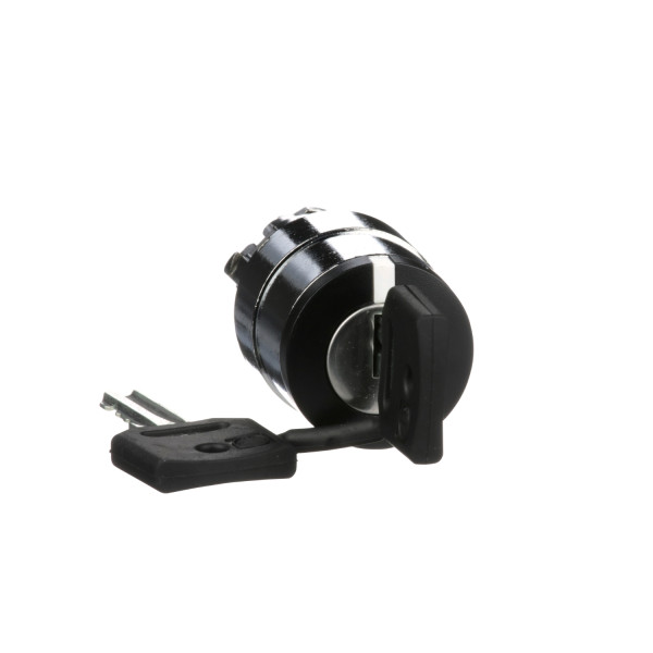Tête de bouton tournant à clé Schneider ZB4BG4 – Ø22 mm – 2 positions – clé 455 – maintien à gauche/droite – Harmony XB4