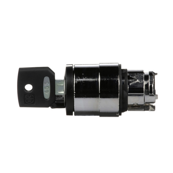 Tête de bouton tournant à clé Schneider ZB4BG4 – Ø22 mm – 2 positions – clé 455 – maintien à gauche/droite – Harmony XB4