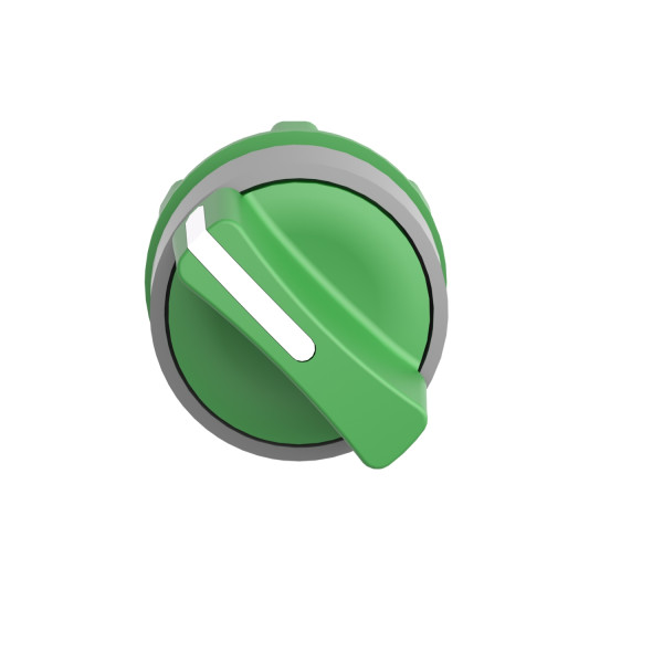 Harmony xb5 - tête de bouton tournant - Ø22 - col grise - 2 pos à rap. - vert
