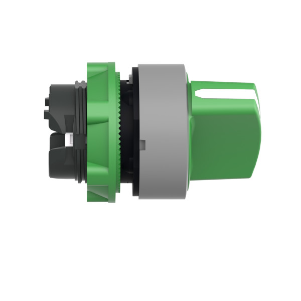Harmony xb5 - tête de bouton tournant - Ø22 - col grise - 2 pos à rap. - vert