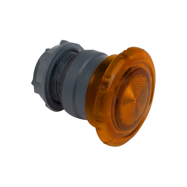 Harmony tête de coup de poing lumineux Ø 40mm tourner de déverrouiller Ø22 jaune