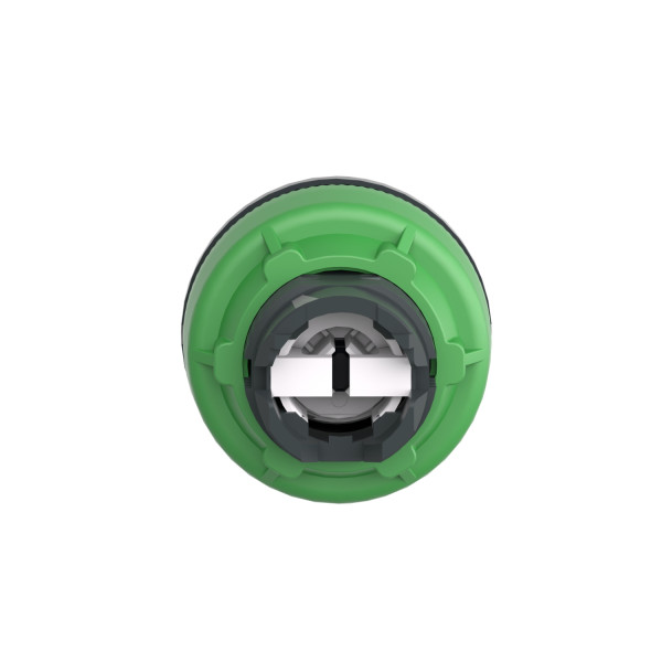 Harmony xb5 - tête bouton tournant - Ø22 - col flush grise - 3 pos à rap - noir
