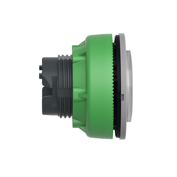 Harmony xb5 - tête bouton poussoir lum - Ø22 - col flush grise - dépass - blanc