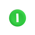 Harmony - capsule pr bouton poussoir - ø22 - affleurant lisse - 'i' - vert