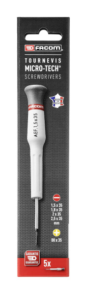 Coffret de 5 tournevis micro-tech® fente - phillips®