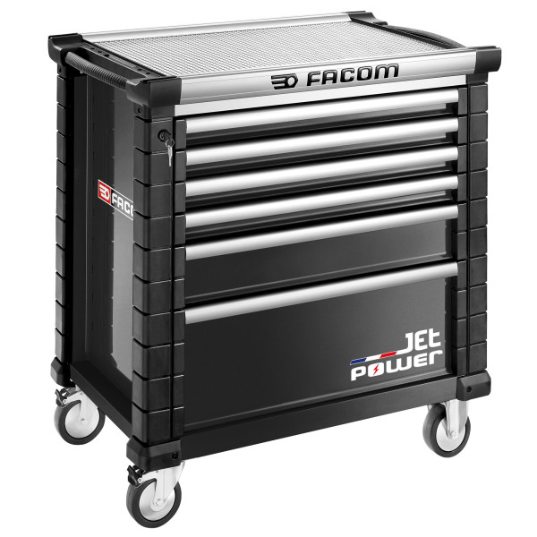 Servante jetm4 6 tiroirs noire avec tiroir énergisé - Facom - JET.6NM4APOWERPF