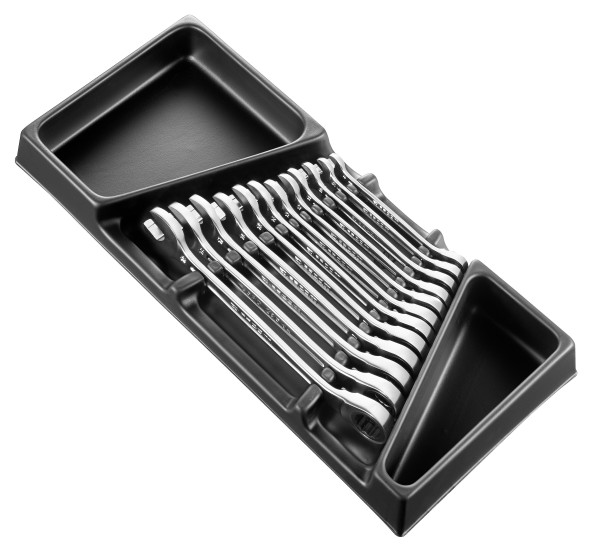 Module de 12 clés mixtes cliquet - 8 à 19 mm - série 467b -  mod.467bj12pb