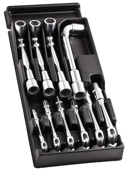Module de clés à pipe débouchées métriques en plateau thermoformé