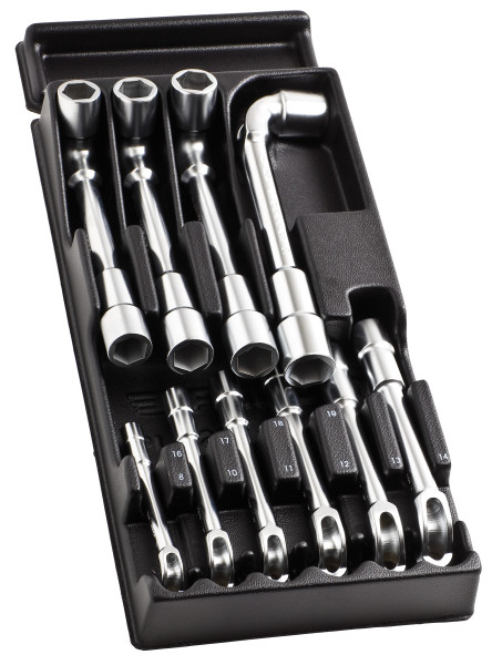 Module de clés à pipe débouchées métriques en plateau thermoformé