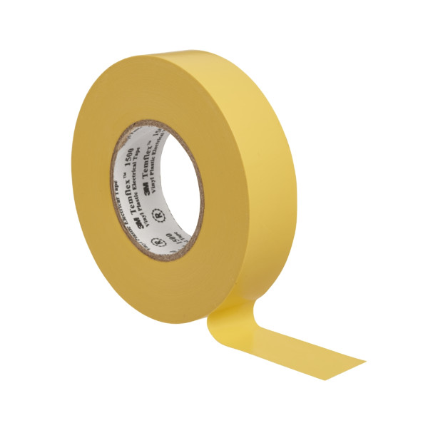 3m temflex 1500 ruban d'isolation électrique 10m x 15mm jaune