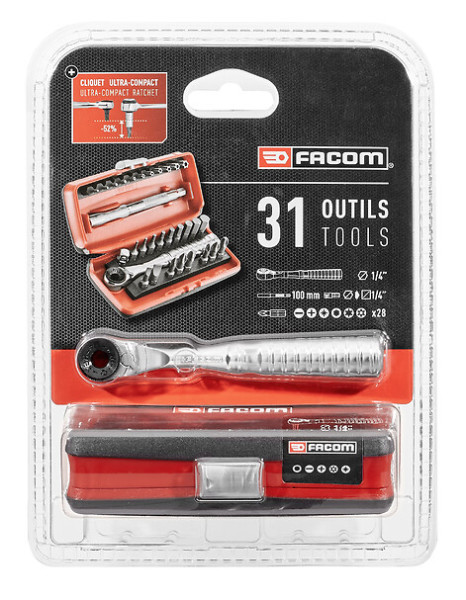 Coffret d'embouts 1/4'' - 31 pièces - r.pe