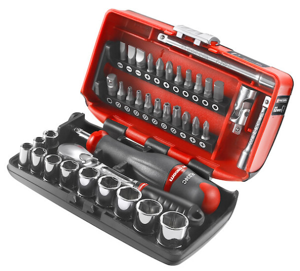 Coffret cliquet étanche + douilles 1/4" 6 pans - boîte nano