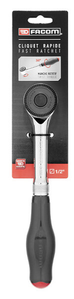 Cliquet 1/2" - manche rotatif - rapide - 60 dents - angle 6° -  s.360pb