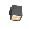 S-cube, plafonnier et applique saillie, 2700/3000k, 15w, phase, 80°, anthracite