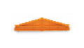 Plaque d'extrémité pour 8 niveaux / ep. = 7,62 mm / orange / impression 'a à h'