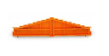 Plaque d'extrémité pour 4 niveaux / epaisseur 7,62 mm / orange