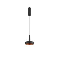 Lalu®, suspension, base led, mix&match, 150 cm, 9,5 w, 3000 k, phase, noir