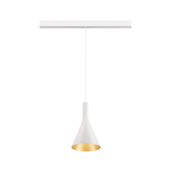 Lalu® cone 15, abat-jour, mix&match, h : 17 cm, blanc/or