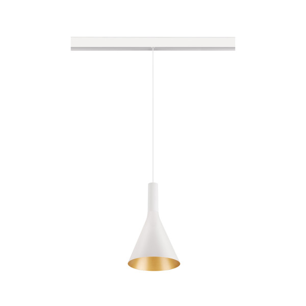 Lalu® cone 15, abat-jour, mix&match, h : 17 cm, blanc/or